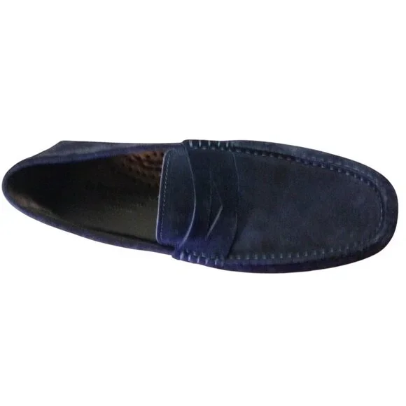 To Boot New York Ocean Drive Suede Driver Loafer Blue 8M NWT